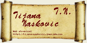 Tijana Nasković vizit kartica